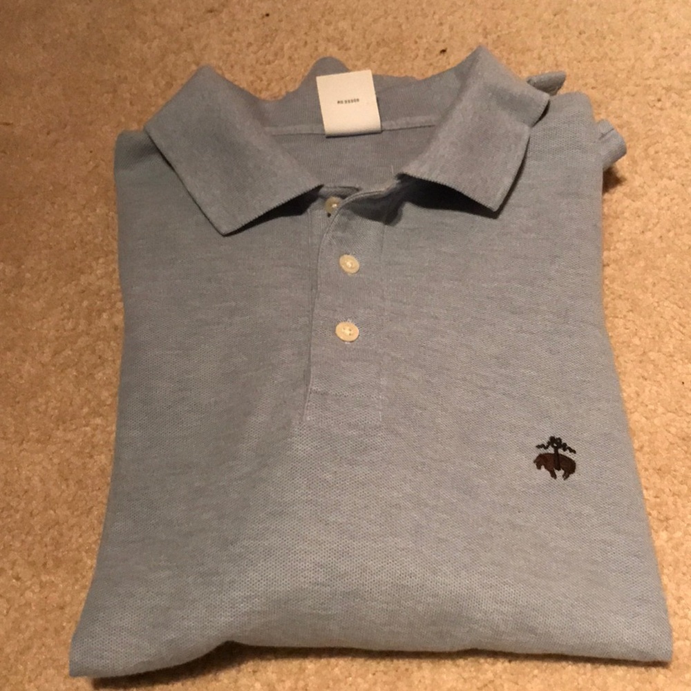 Brooks brothers light blue long sleeve polo
